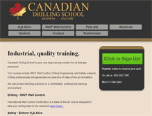 Tablet Screenshot of canadiandrillingschool.com